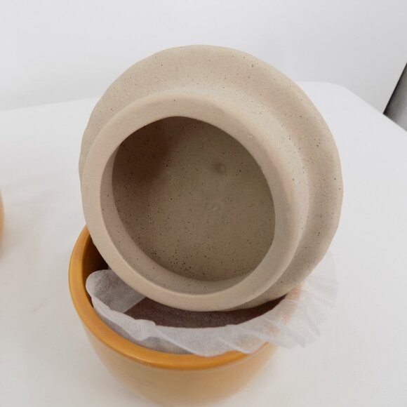 Set of 2 Ashland Heirloom Harvest Decorative Acorn Shaped Yellow Container New - Picture 5 of 8